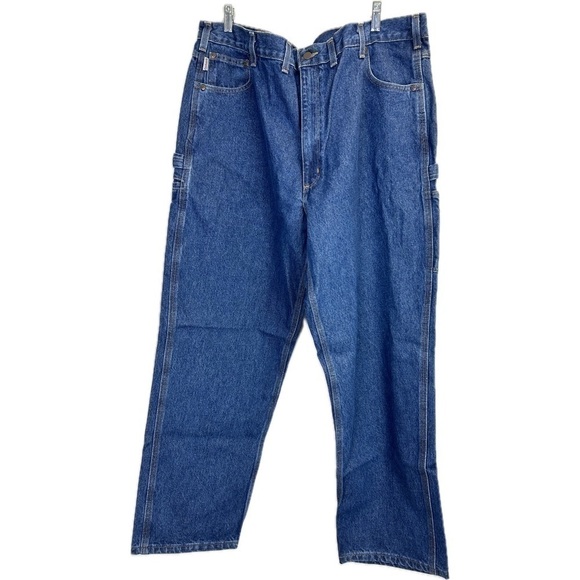 NWT Carhartt Relaxed Fit Men’s Carpenter Jeans Size 44x32 - Picture 4 of 9
